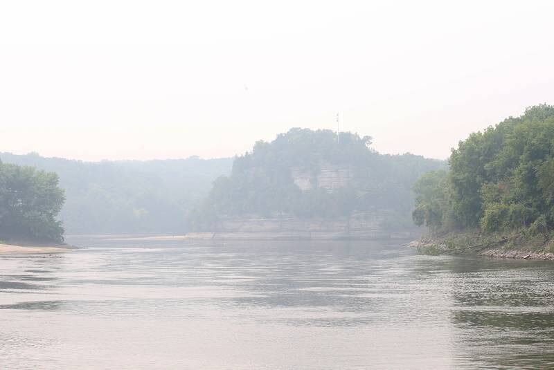 The haze from the Canadian wildfires left the skies of Starved Rock Country in haze and smoke on Tuesday, June 27, 2023. The EPA reports our air quality is unhealthful and visibilities have been cut to 2-3 miles.