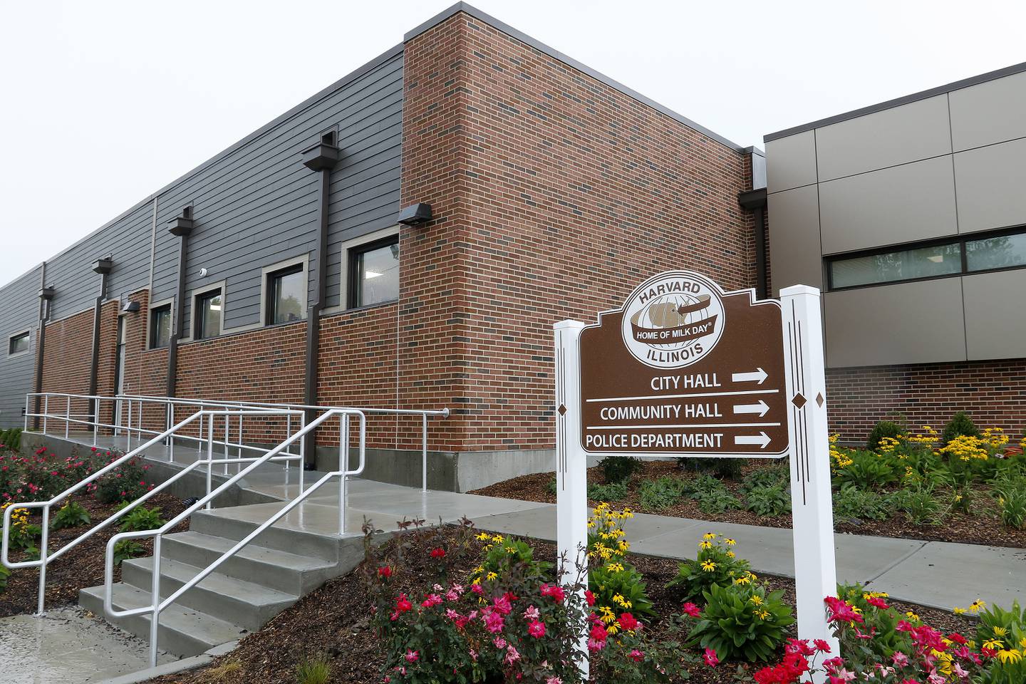 The new Harvard Police Department is seen on Tuesday, Aug. 24, 2021, in Harvard. The building has been operational since April and has been waiting for all of the finishing touches to be completed before being showcased to the public.