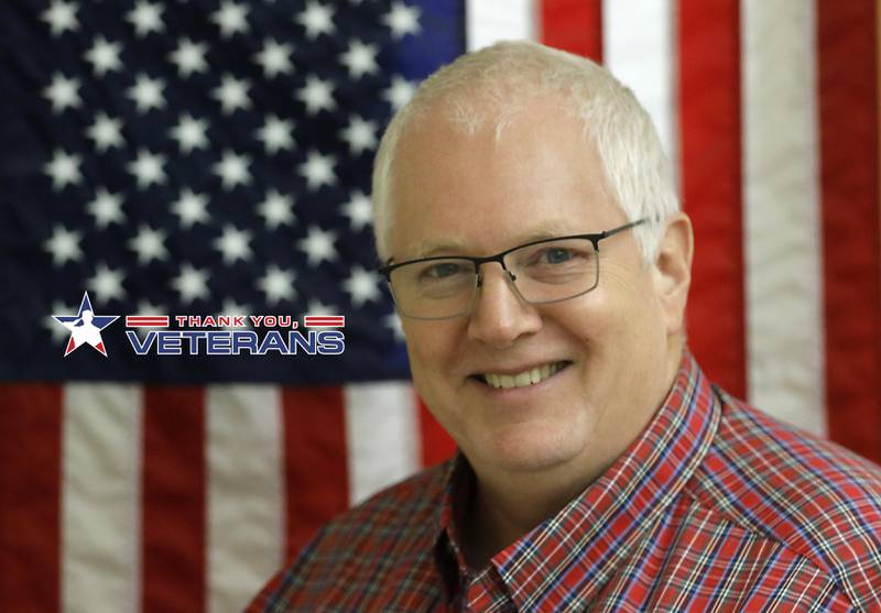 Michael Iwanicki, the superintendent of the McHenry County Veteran's Assistance Commission, in his office on Tuesday, Nov. 4, 2025, at the McHenry County Administration Building in Woodstock. He  plans to retire Jan. 2, 2026, after more than 20 years of connecting McHenry County veterans  to services and programs.