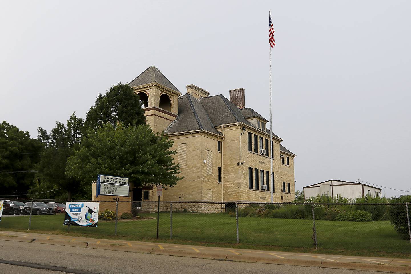 McHenry’s 130-year-old Landmark School on Tuesday, July 23, 2024.  The McHenry School District 15 Board of Education voted 4-1 to close the school at the end of the 2024-25 school year.