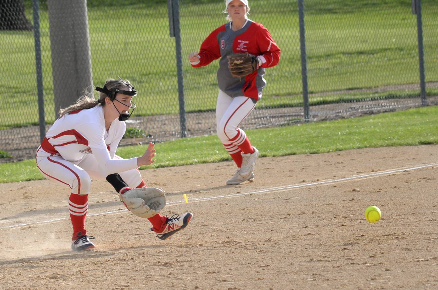 Oregon's Ella Dannhorn gets ready to field a ground ball during May 1 action against Stillman Valley at Oregon Park West.