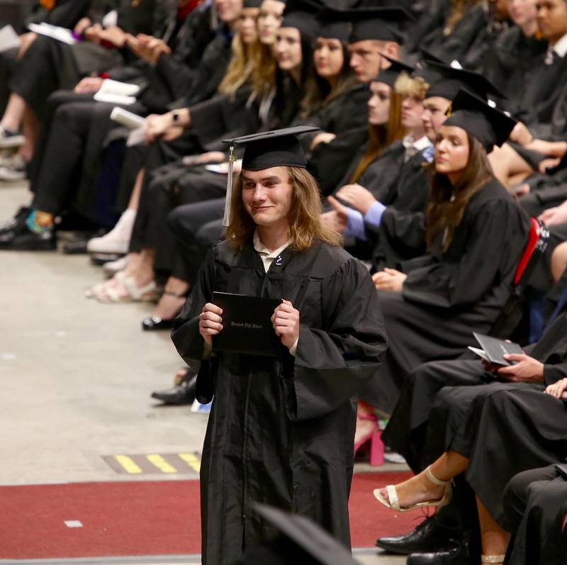 Finn Gannon poses for his graduation photo at the Kaneland High School Class of 2023 Graduation Ceremony on Sunday, May 21, 2023 in DeKalb.