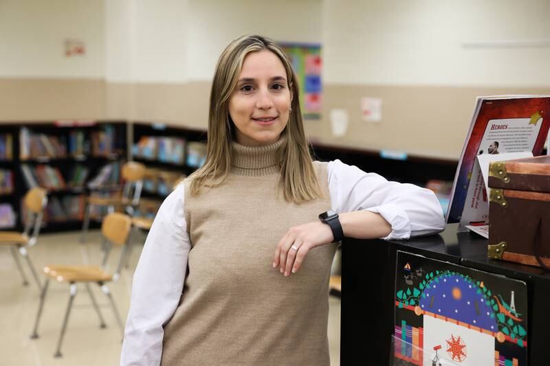Denise Vuoto of Argentina is a bilingual English Language Arts teacher at Gompers Junior High. Joliet Public Schools District 86 welcomed three international teachers to the district at the start of the 2021-2022 school year. Wednesday, April 20, 2022, in Joliet.