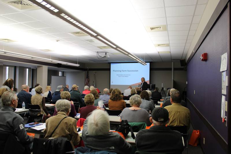 University of Illinois Extension’s Commercial Agriculture Educator Kevin Brooks presents his seminar on Planning Farm Succession.