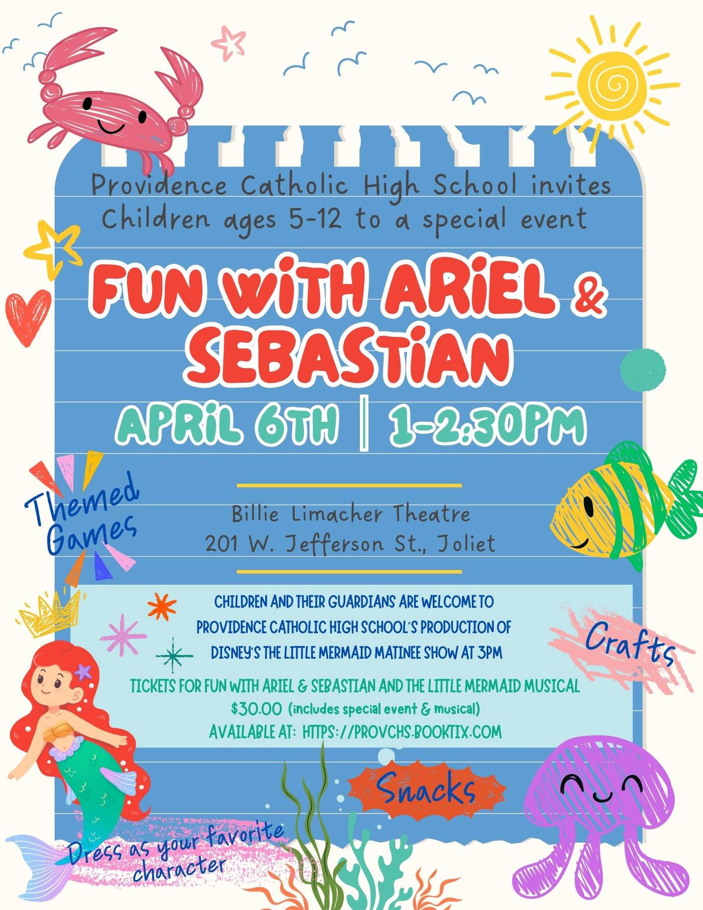 Providence Catholic High School - Providence Catholic High School Presents "Fun With Ariel & Sebastian” on April 6