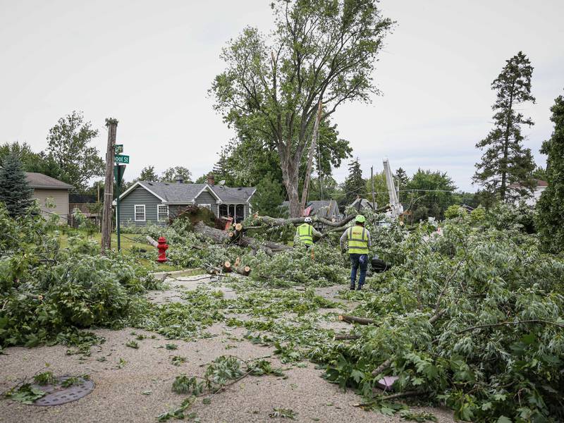 Storm damage assessors will be out in McHenry County on Wednesday