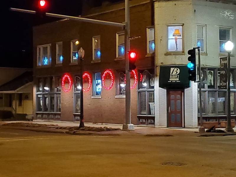 Downtown Joliet at night before the holidays is filled with a quiet, peaceful holiday spirit, if you know where to look.