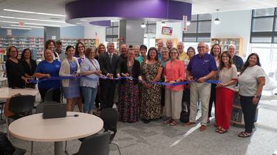 Rochelle High School’s remodeled library media center celebrated at ribboncutting