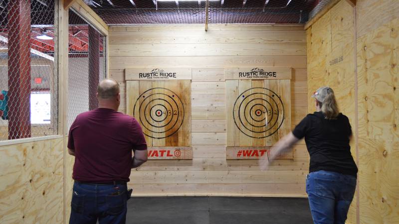 Axe throwing perfect for date nights, family or group outings 