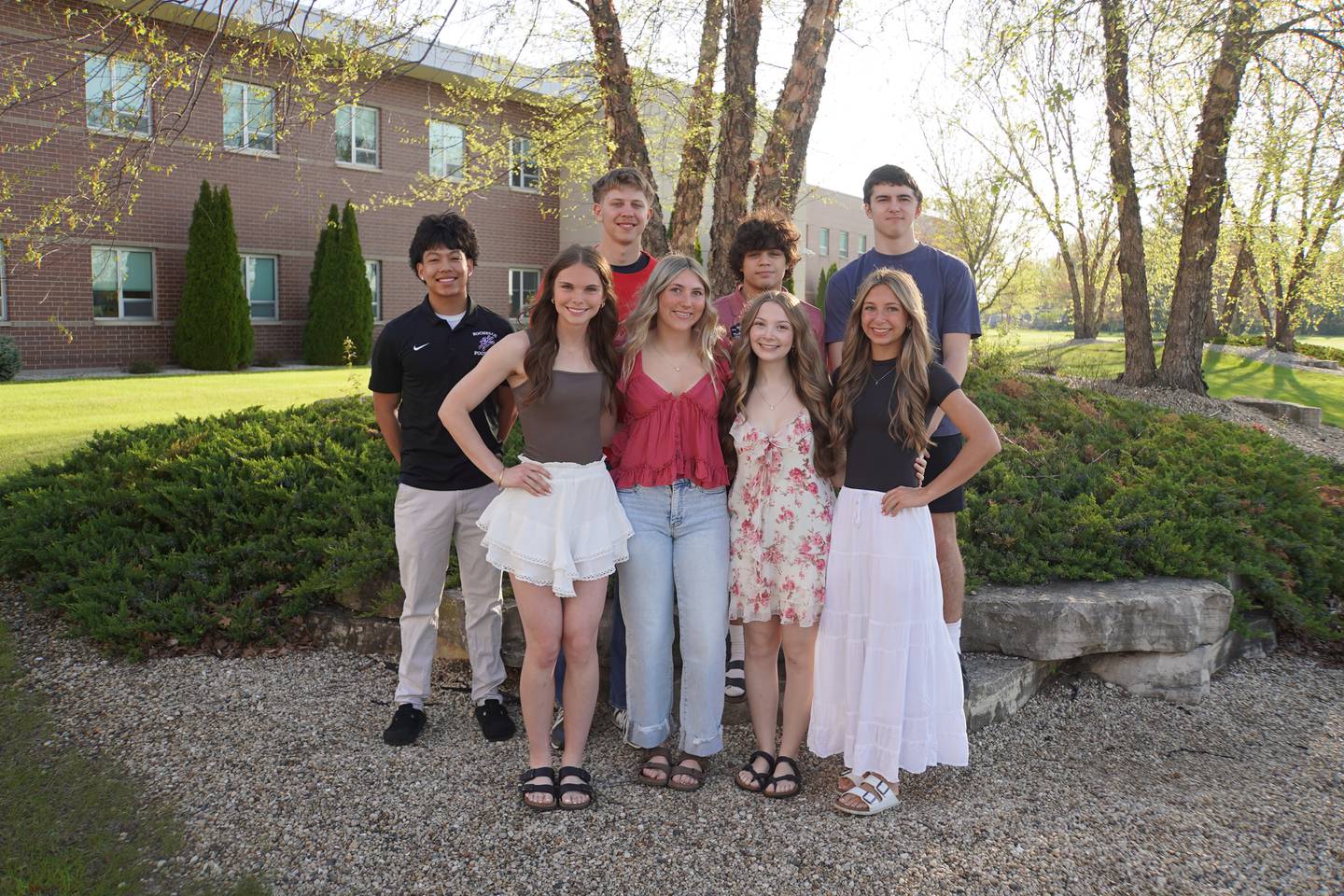 Junior Prom court representatives are Natalie Faivre, Camryn Metzger, Elyse Manning, Briel Metzger, Brody Bruns, Dylan Manning, German Albertson and Angel Hernandez.