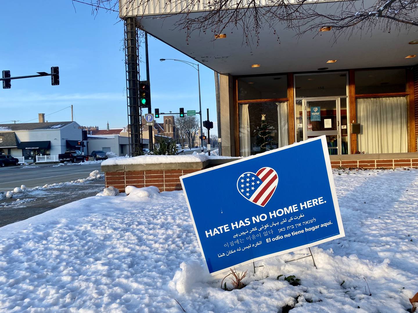 The Unitarian Universalist Congregation of DeKalb, 158 N. Fourth St., blocks from downtown DeKalb, shown here on Thursday, Jan. 11, 2024. The church is offering a daily and free overnight warming center for all in need, open from 8:30 p.m. to 8:30 a.m. daily, or until temperatures are above freezing.