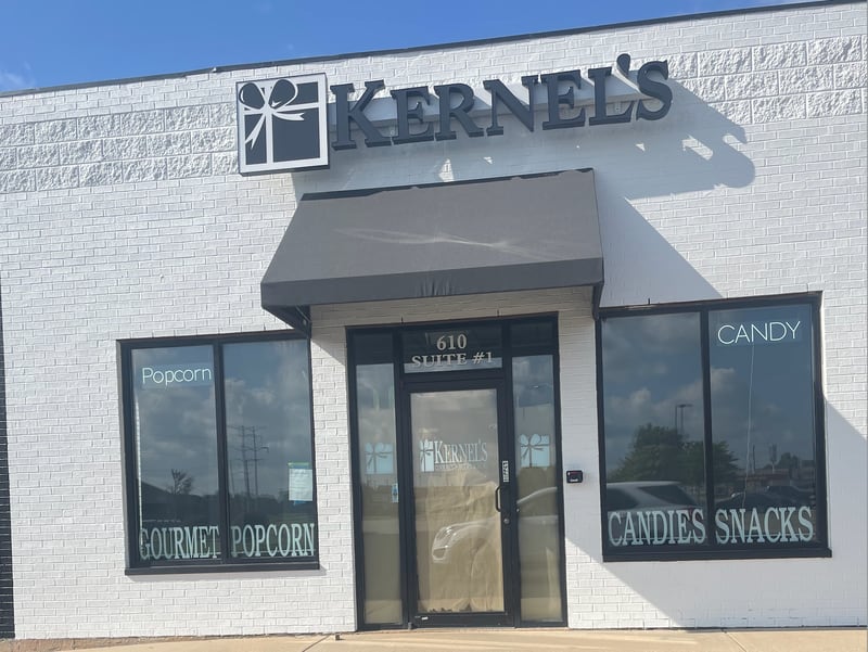 Kernel’s Gourmet Popcorn & More is open for business at 610 Plaza Drive Suite 1, Sycamore. The business is owned by the Villwock family.