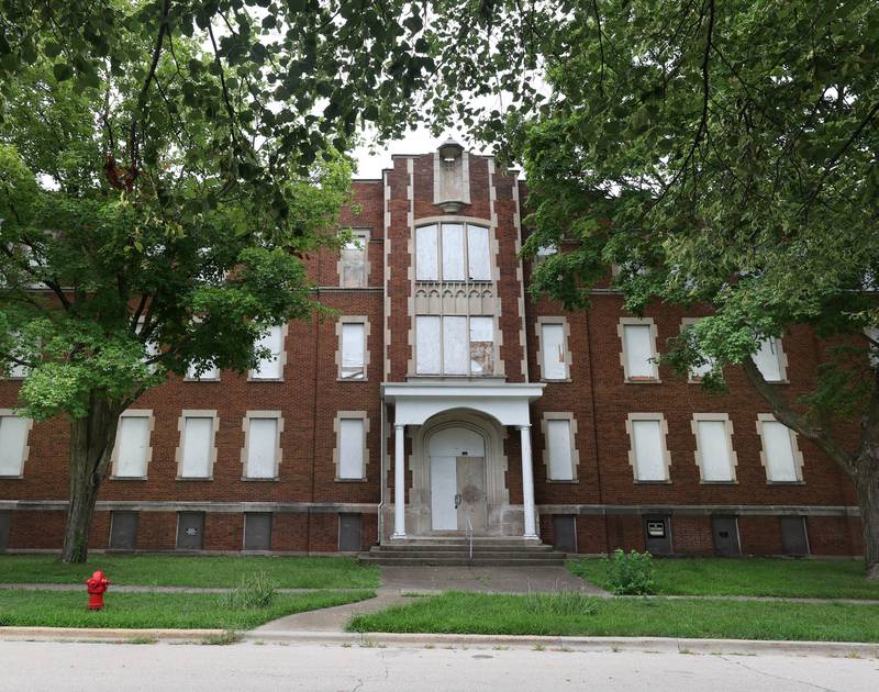 The long-vacant former St. Mary’s Hospital sits at 145 Fisk Ave. on Wednesday, July 30, 2025, in DeKalb.
