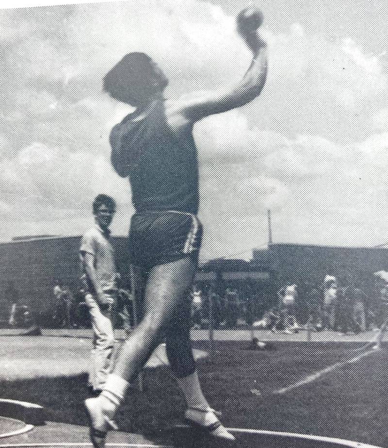 Princeton's Jim Howard set the Princeton Invitational Meet record in the shot put in 1969.