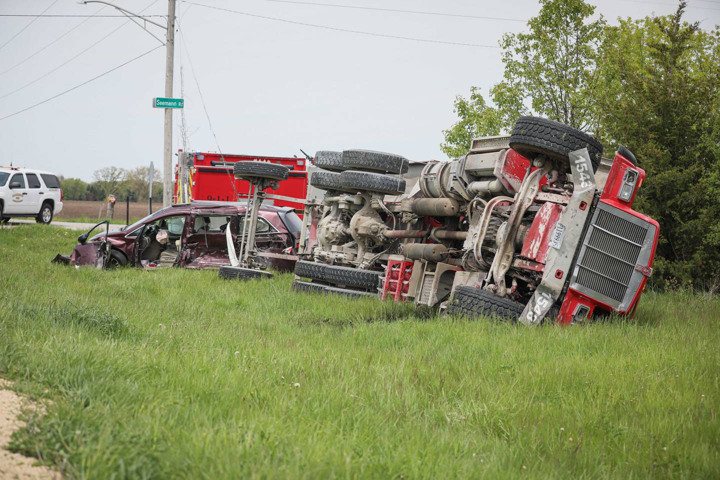 Two drivers were hospitalized following a crash near Union Friday, May 8, 2026.