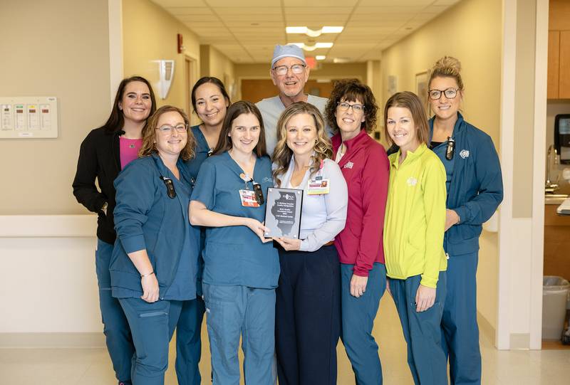 Pictured is the crew that works at the Birthing Center at CGH Medical Center, the center recently won the inaugural Illinois Birthing Hospital Quality Excellence Award.