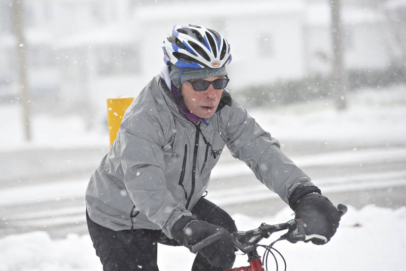 2022 FILE: Not one to be swayed by the weather, BJ Fenwick gets out for the annual New Years ride.