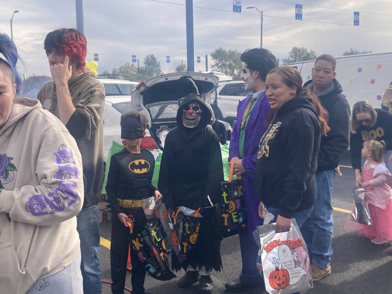Families collect candy at the Joliet Police Department's Trunk-or-Treat event.
Saturday, Oct. 25, 2025.