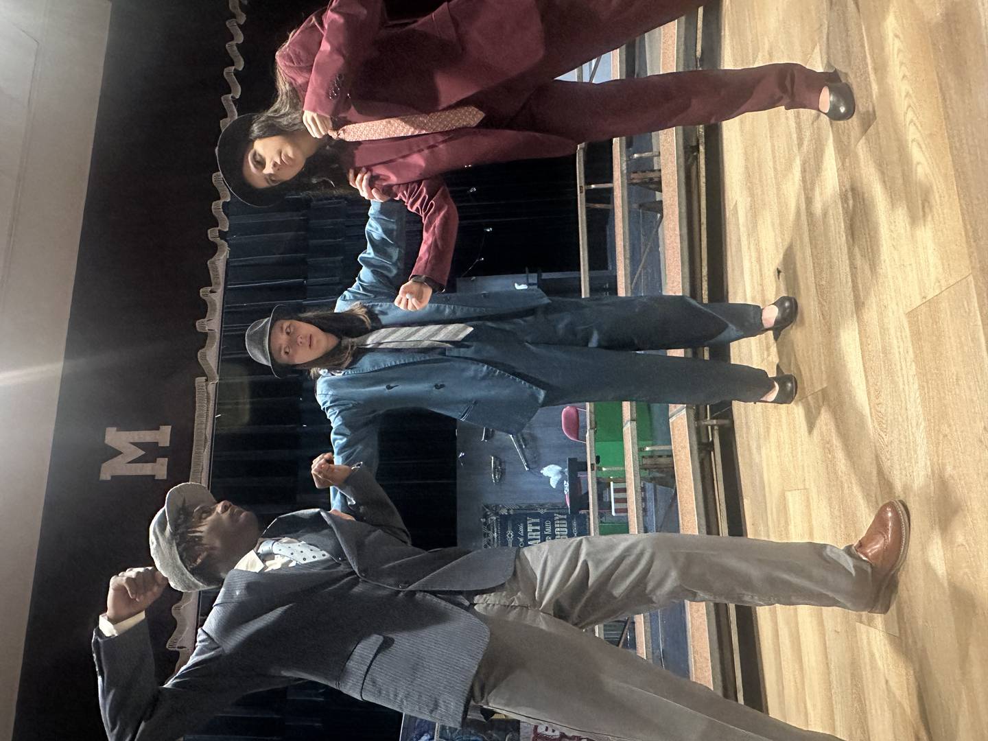 Morris Community High School students practice their parts for the upcoming "Romeo and Juliet: A Jazz Age Love Story," which begins Thursday, Oct. 23.