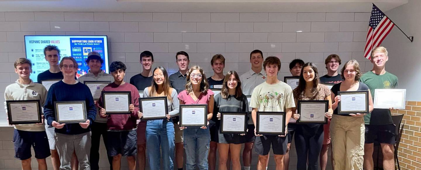 District 99 2024 National Merit Scholarship Students from Downers Grove North High School.