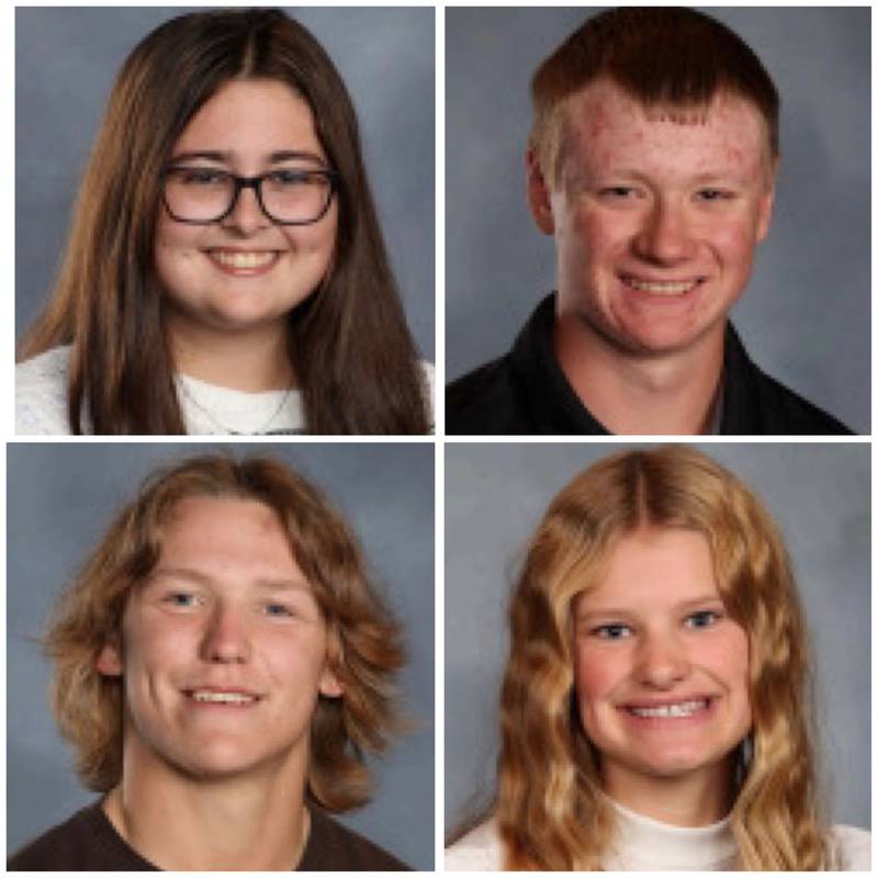 The following students were selected by the Seneca High School teachers and staff as the December 2024 Students of the Month: Layla Fessler, Christopher Smith, Grant Siegel and Emily Aldridge.
