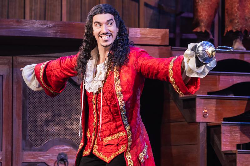 Cody Garcia as Captain Hook. Photo: Matthew Murphy of "Peter Pan" 2024 Chicago