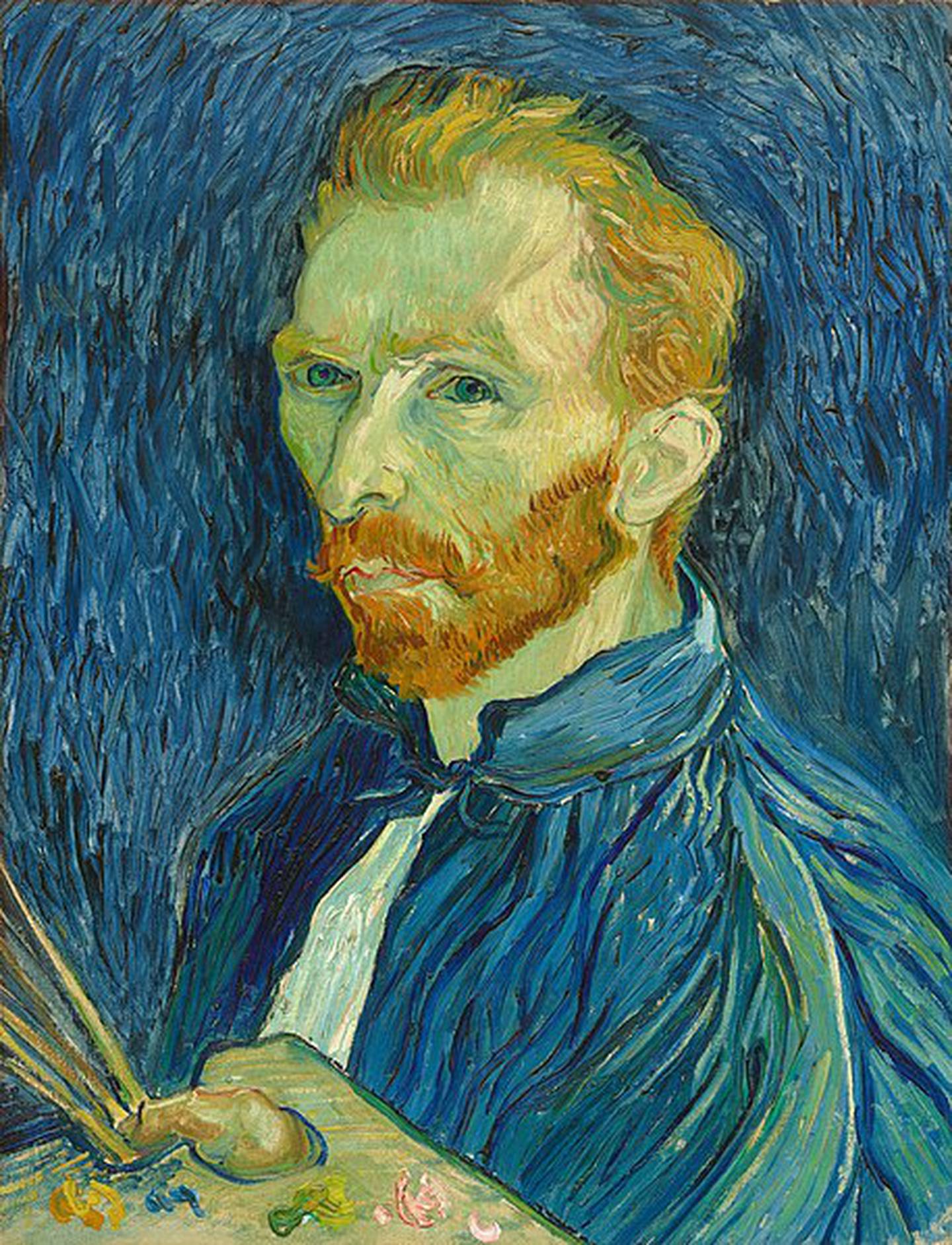 A self portrait of Vincent Van Gogh from 1889.