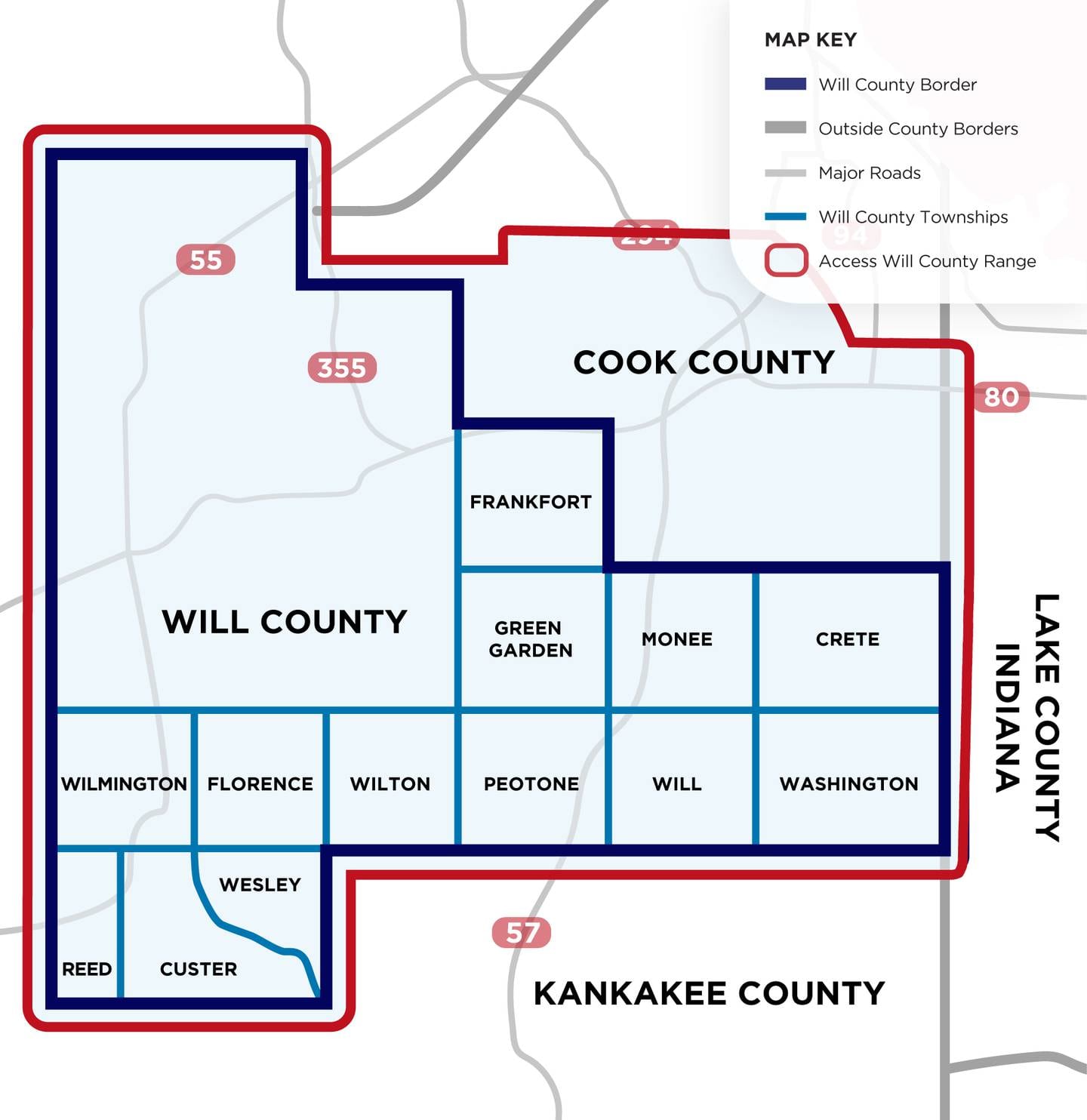 The Access Will County Dial-a-Ride service, overseen by the Will County Executive Office and operated by Pace Suburban Bus, included six new townships that previously did not have a service available for residents.