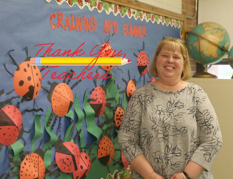 Mrs. Anne Devert poses for a photo on Thursday, April 20, 2023 at Logan Jr. High School in Princeton.