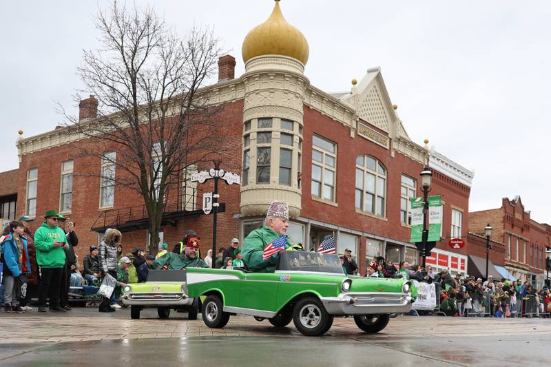 Member of a local Shriners association drive their mini cars along the parade route at the annual Plainfield Hometown Irish Parade on Sunday, March 15, 2026 in Plainfield.