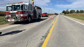 Building burned to ground in rural Yorkville-area near Illinois Route 47