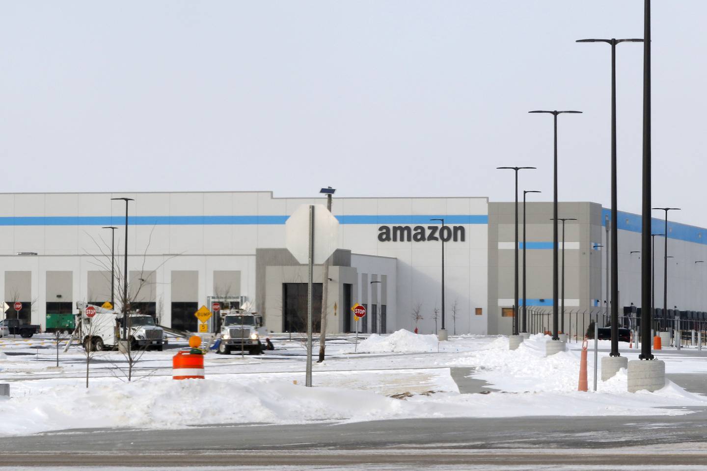 The new Amazon warehouse is seen on Tuesday, Jan. 4, 2022, in Huntley.