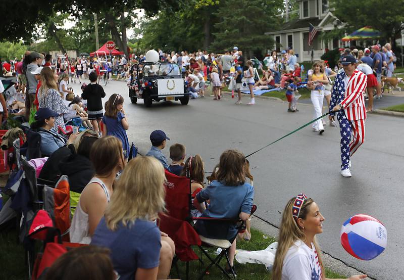 People watch the Lake Bluff Fourth of July parade on Friday, July 4, 2025, in Lake Bluff.