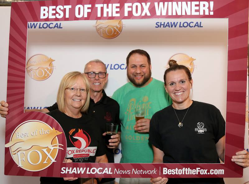 Karin Williams, Ed Williams, Kevin Hopkins and Bethany Kolbe (Fox Republic Brewing Company) pose for a Best of the Fox photo on Wednesday, June 25, 2025.