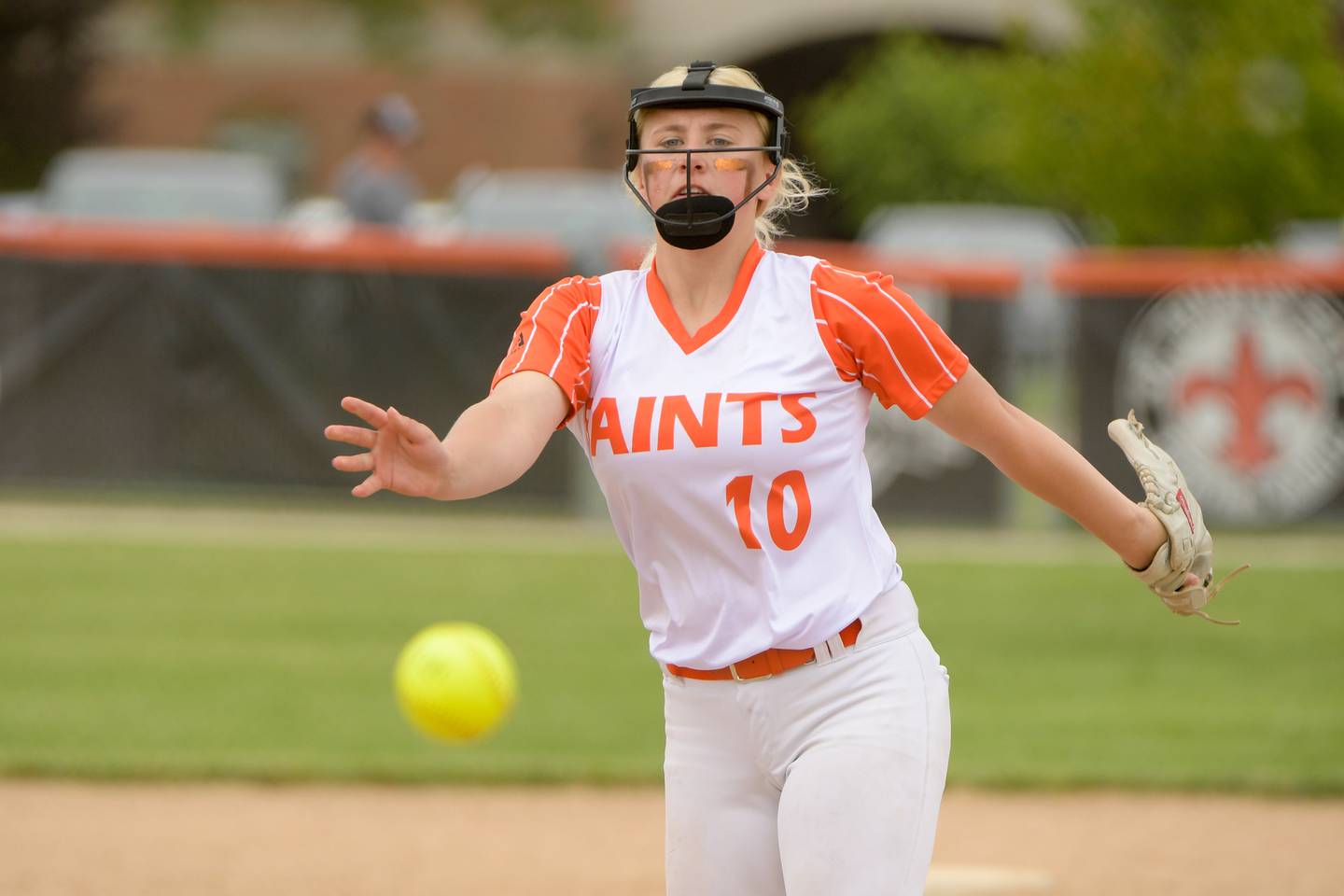 St. Charles East's Izzy Howe pitches against Glenbard North during the Class 4A St. Charles East Sectional semifinal on Tuesday, May 31, 2022.