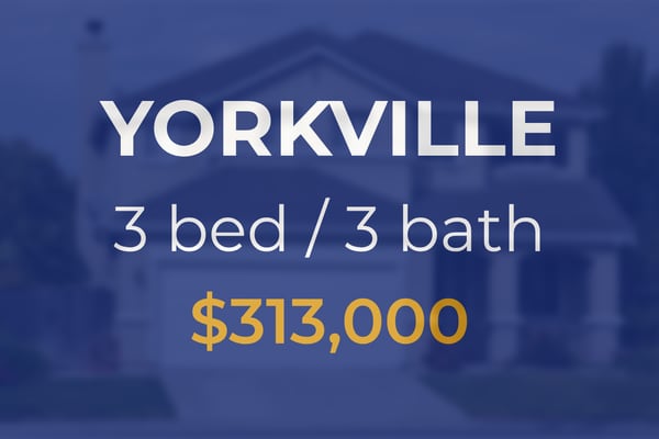 Sale closed in Yorkville: $313,000 for a three-bedroom home