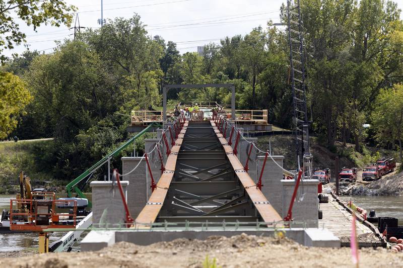 Already well underway, construction of the multi-use path includes a pedestrian bridge over the Rock River in Dixon that will unite different parts of the city.