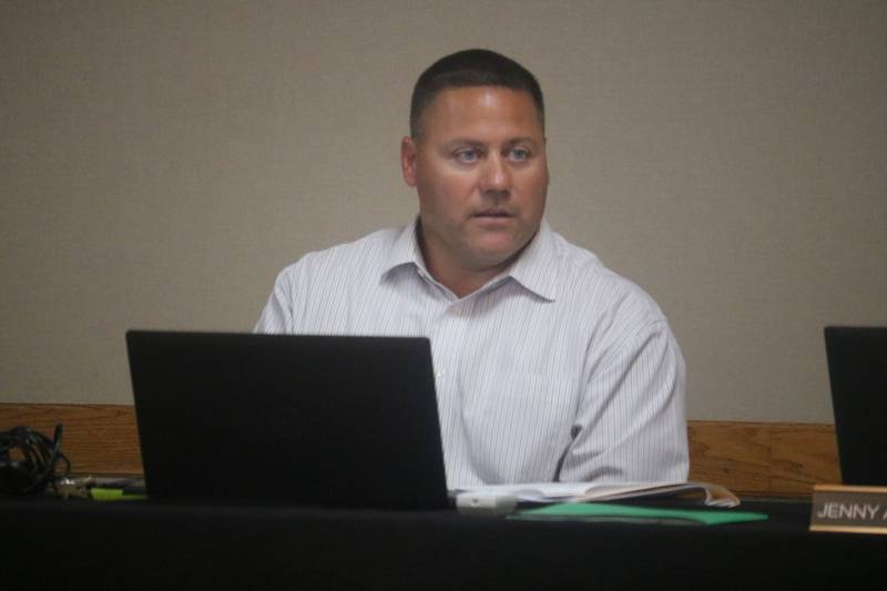 Executive Director Paul Zepezauer speaks at the July 25, 2024 regular meeting of the DeKalb Park District board of commissioners.