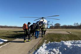 Man airlifted after crashing car near Richmond, landing 20 feet down embankment
