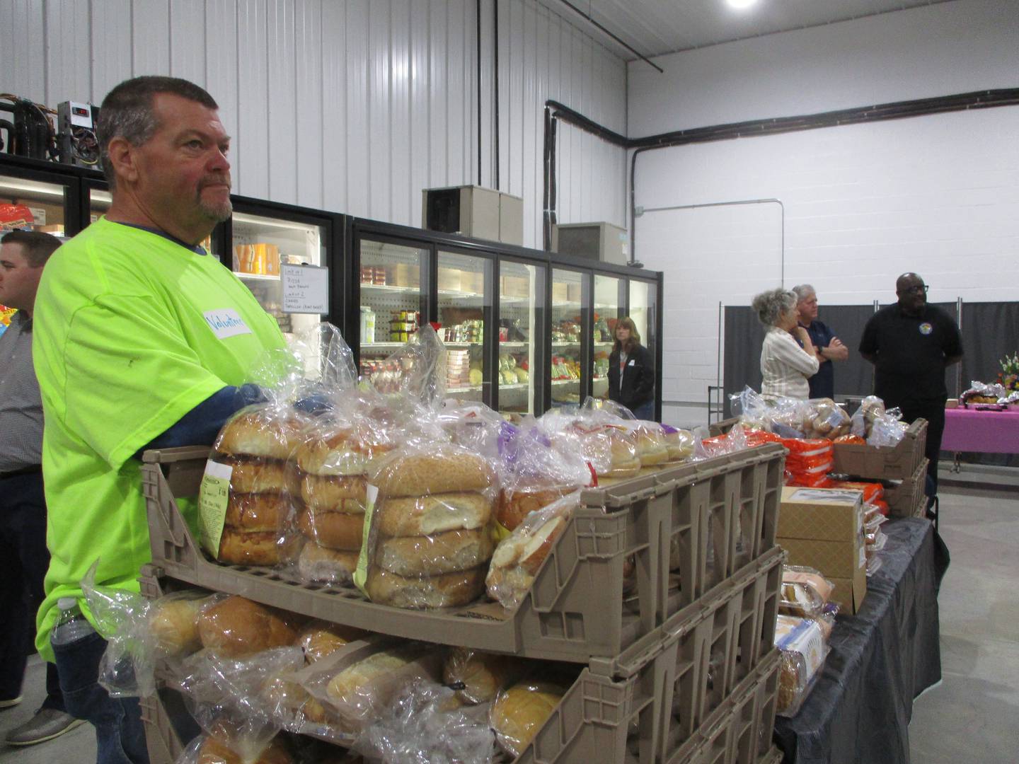 Dennis Attaway of Elwood was a Sharefest client and now he's a volunteer. Attaway was among those at a ribbon-cutting ceremony held May 14, 2024 at the Sharefest free grocery store in New Lenox. May 14, 2024