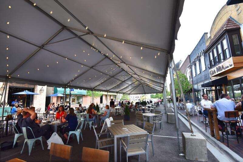 Wheaton plans to have outdoor dining again under tents on Hale Street in the downtown area.