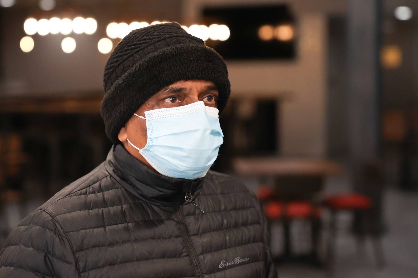 Owner Mike Patel stands in the label of the Clarion Hotel on 411 S. Larkin Ave. The hotel and convention center is getting a major renovation inside and out. Thursday, Feb. 3, 2022, in Joliet.