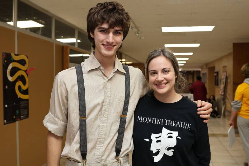Michael May, left, with theatre director Jaclyn Martin.