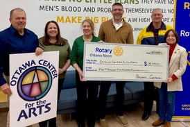 Ottawa Noon Rotary Club presents more than $4K grant to arts center