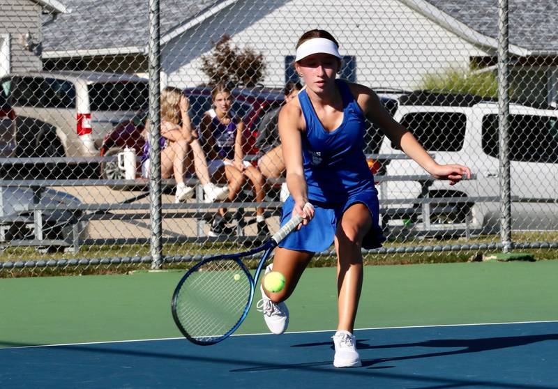 Princeton's No. 1 singles Emilee Merkle makes a return against Peoria Christian Thursday.