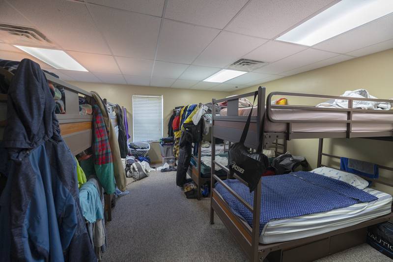 The sleeping area is nearly at capacity in the men’s room at the Twin Cities PADS shelter, pictured on Thursday, Dec. 5, 2024.