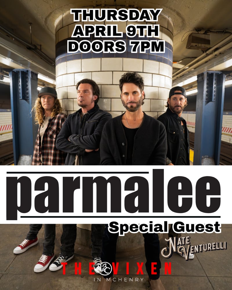 Country music band Parmalee will perform at The Vixen McHenry Thursday, April 9.