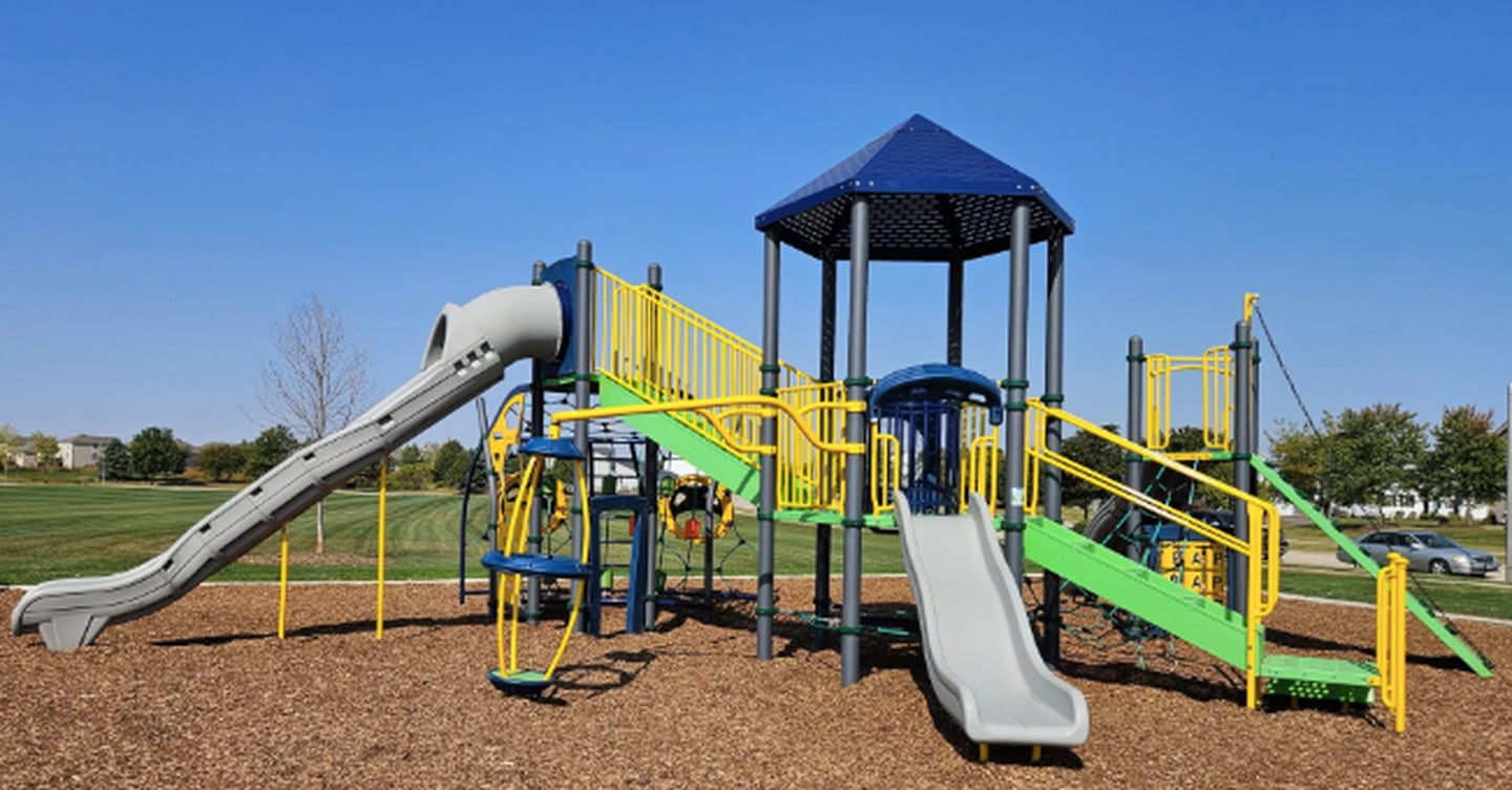 Prestwick Park Playground in Yorkville officially opened to the public in Oct. 2025.