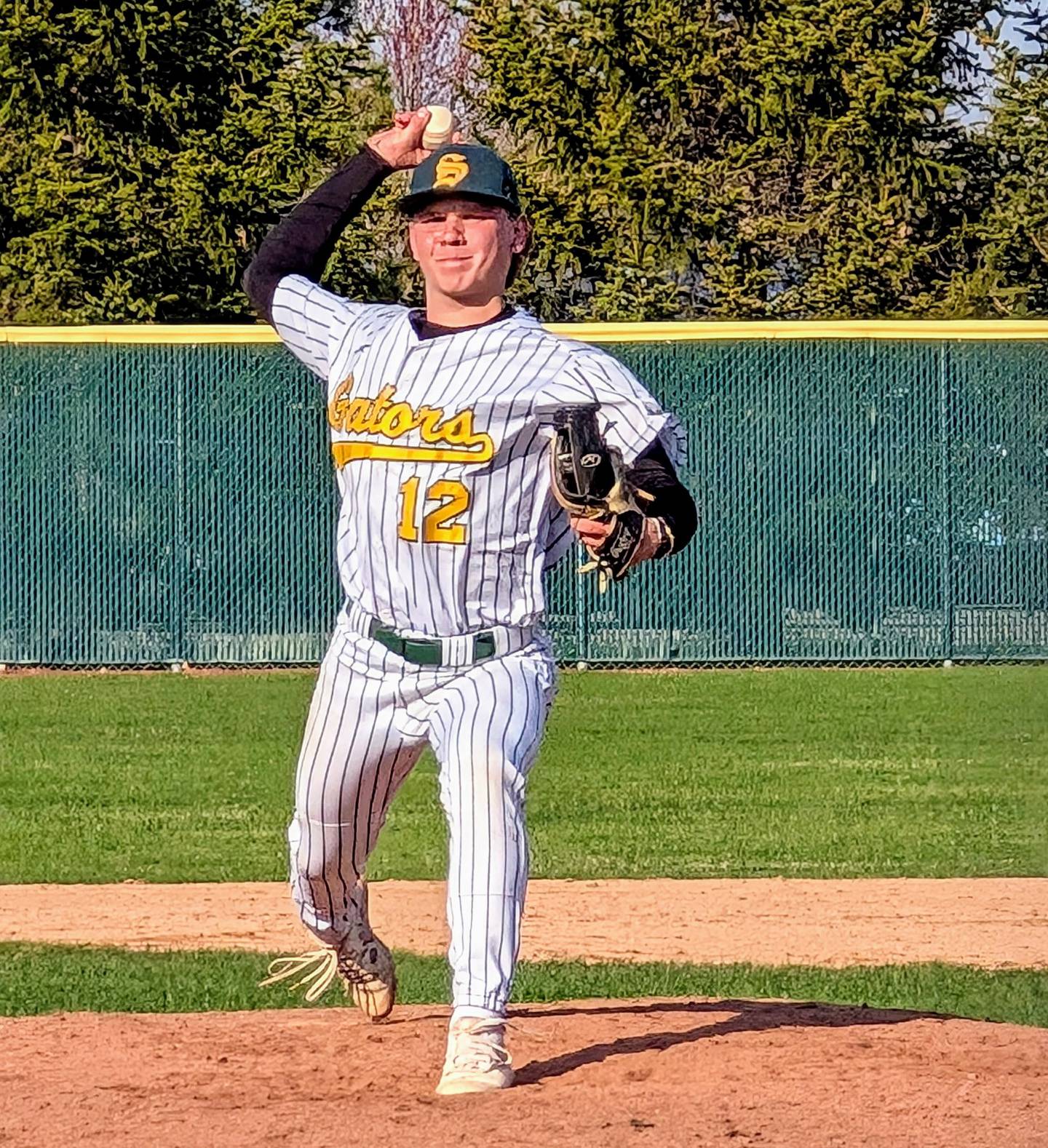 Crystal Lake South's Mark Pachla delivers a pitch against Burlington Central on Tuesday, April 22, 2025, in Crystal Lake.