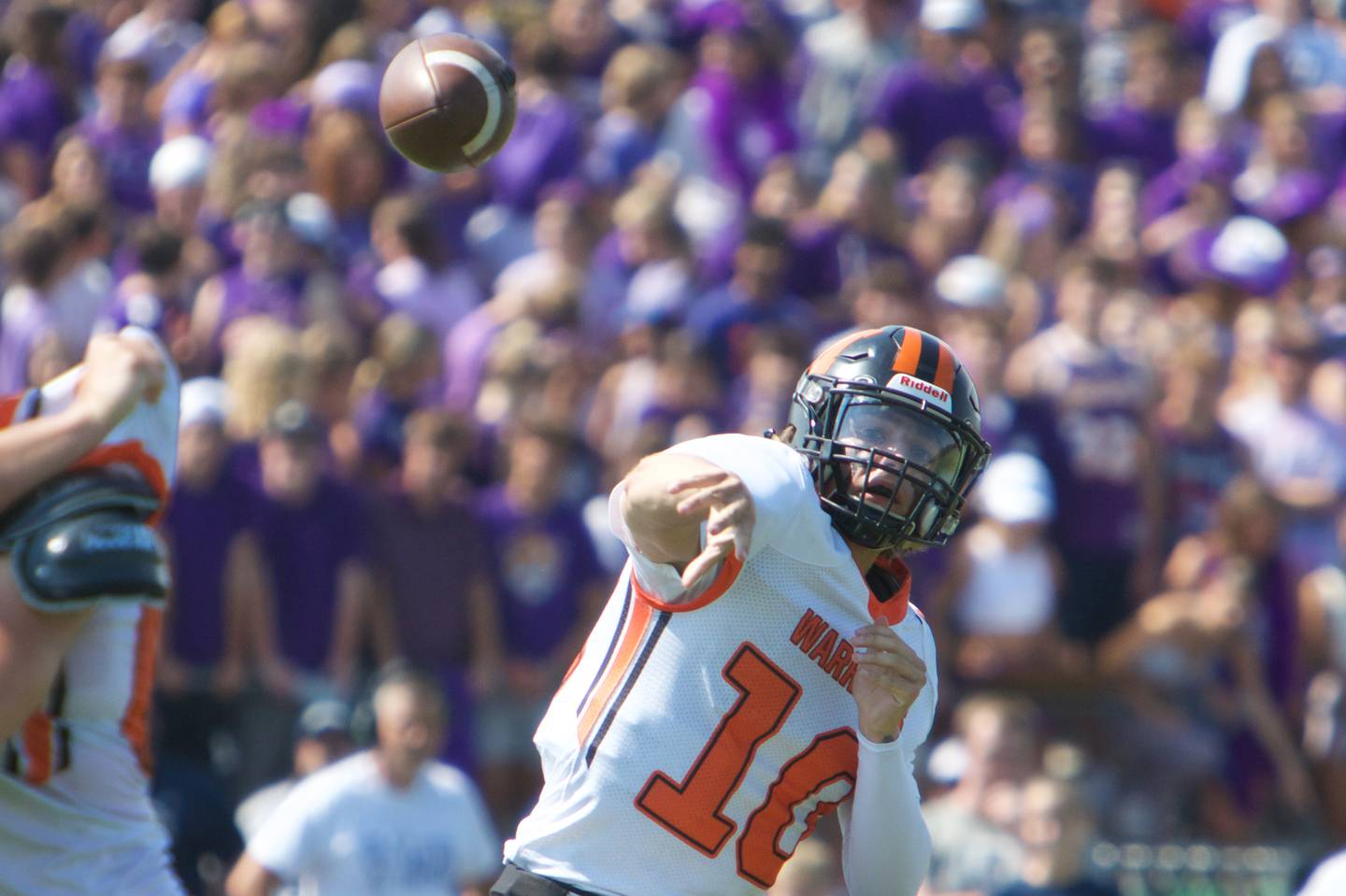 McHenry's Dominick Caruso throws for a gain against Gary - Grove on Saturday, Sept. 17,2022 in Cary.